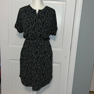 Banana Republic Olive and Black Dress L petite
